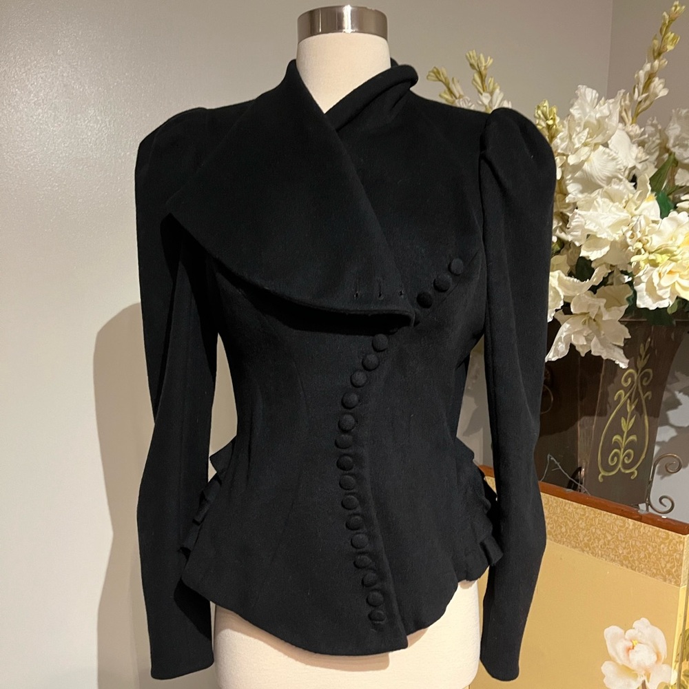 Sanimi Black Cashmere Jacket Size M